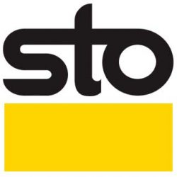 Logotipo de la empresa Sto, especializada en soluciones para la rehabilitación de edificios en Gipuzkoa.
